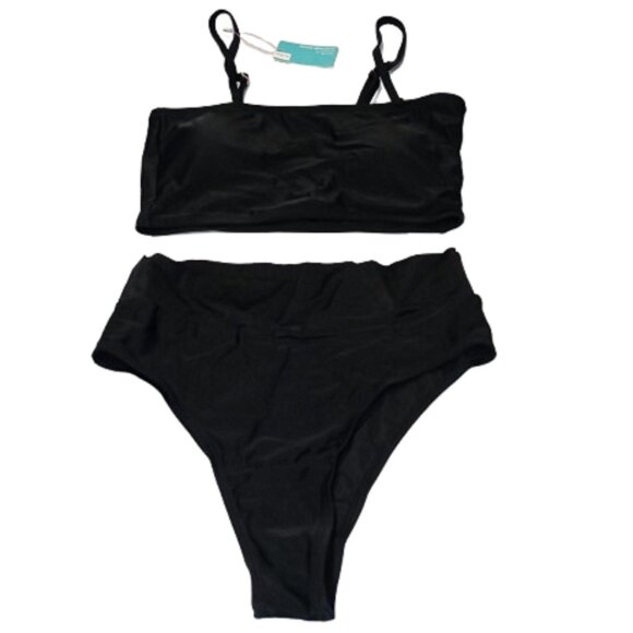 Summer Mae Maternity Black 2 pc Bikini Size M NWT - Picture 4 of 6